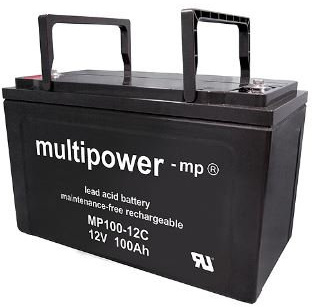 MultiPower MP100-12C/12 V 100 Ah blybatteri AGM-cykeltyp