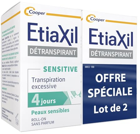 Cooper etiaxil détranspirant roll-on peaux sensibles 2x15ml