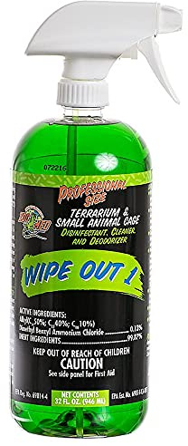 DBDPet Wipeout Reptile Terrarium Cleaner (32oz) - With Attached Pro-Tip Guide