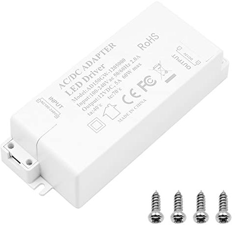 VOANZO Trasformatore da 220V a 12V Trasformatore LED Driver LED Alimentatore LED 12V 12V per Strisce LED e lampadine LED G4 MR11 MR16 (60W)