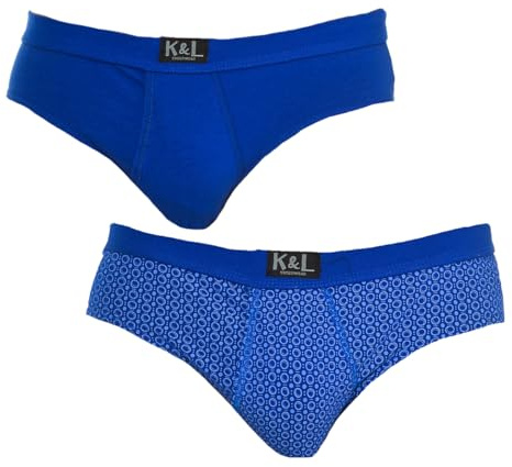 Kisses&Love 2-pack-2-pack kalsonger för män ventilerande tyg KL2010. Premium bomull kalsonger för män, trosor för män, trosor för män, Blå-blå cirklar, numeric_XL