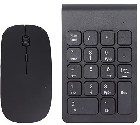 Yosoo Health Gear Clavier Numérique sans Fil et Souris Combo Pavé Numérique Combo Souris, Technologie sans Fil 2,4 GHz Pavé Numérique, pavé Numérique Durable Sensible Combo Souris Clavier