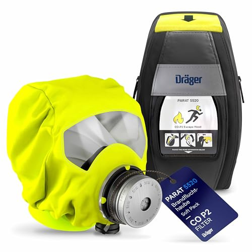 Dräger PARAT 5520 Masque de protection respiratoire anti-fumée avec filtre CO P2 contre les particules toxiques lors d'incendie