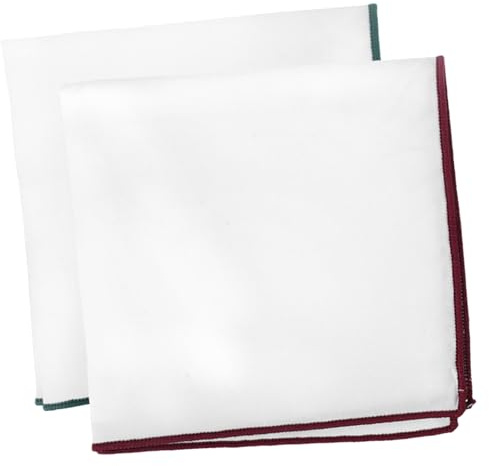 GAROZATION 2piezas Pañuelo De Bolsillo Para Hombre Para Eventos Formales y Fiestas De Detalles Burdeos y Oscuro