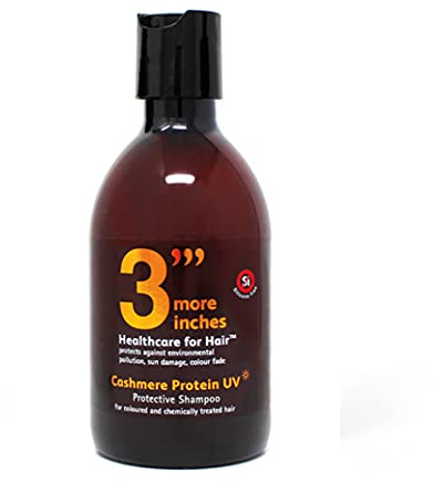 3'''More Inches Cashmere Protein UV Protective Shampoo 250ml - Restoring & Strengthening Shampoo - UV Hair Protection & Pollution Damage - Silicone Free - Hair Care by Michael Van Clarke