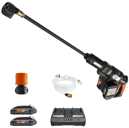 WORX 40V Power Share Hydroshot 2X20V Portable Power Cleaner (Batteries & Charger Included) - WG644 Black/Orange