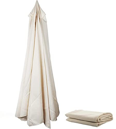 YYUYFGJ Replacement Cover Patio Sunshade Canopy For 8 Arm Parasol Hanging Patio Umbrella Frame(Color:White)