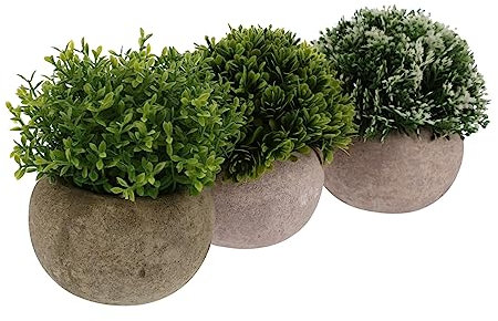 MAGICLULU 3 STK Simulierter Bonsai Zimmerpflanzen drinnen Leben künstliche Zimmerpflanzen Mini-Dekor Vintage-Dekor Pflanzendekor Mini-Topf grün getopft Anlage schmücken kleine grüne Pflanze