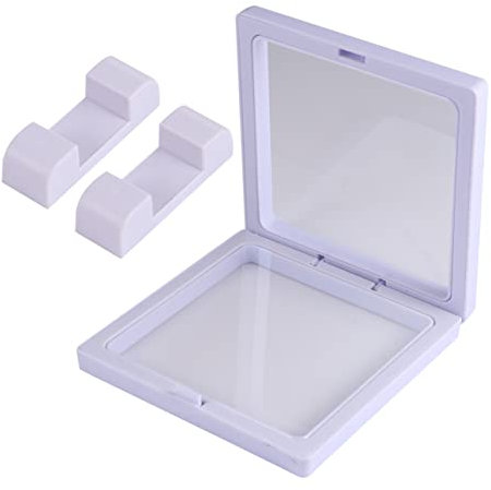 Transparente Schmuck Präsentationsbox mit Schwebender Halterung 4 Stück