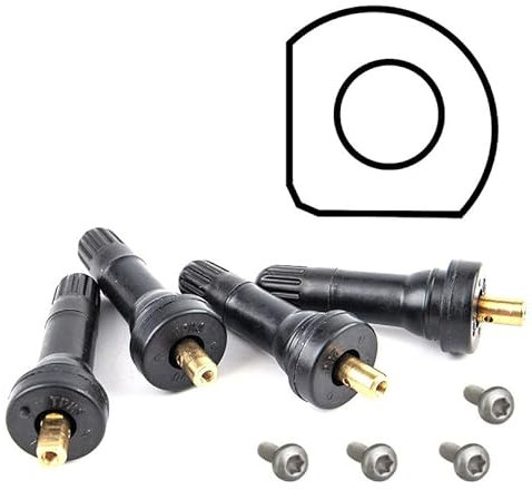 TPMS - Système de contrôle de pression des pneus TPKS - Valve de rechange en caoutchouc pour capteurs Schrader OE/accessoires - Type 5033 SEL HSS - Type 6-210H - Lot de 4