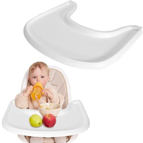Tablett Kompatibel mit Stokke Tripp Trapp Stuhl, Tray für Hochstuhl Hochstuhlzubehör für Kleinkinder 6–36 Monate, Schnelle Klickbefestigung am Hochstuhl, Leicht zu Montieren, Rutschhemmend, Abwaschbar