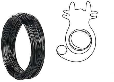 LERKNVOE Basteldraht Draht zum Basteln, DIY Schmuckdraht Wire, Aluminium Handwerk Bonsai Draht, für Basteln und Schmuck Herstellung (Schwarz, 1mm X 50 M)