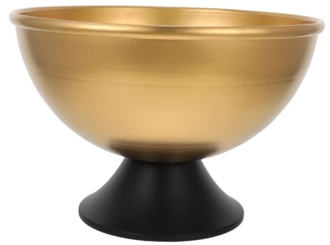 INOOMP Pot De Fleurs Doré Vase à Large Ouverture pour Décoration De Maison Et Bureau Centre De Table pour Salon Et Salle à Manger