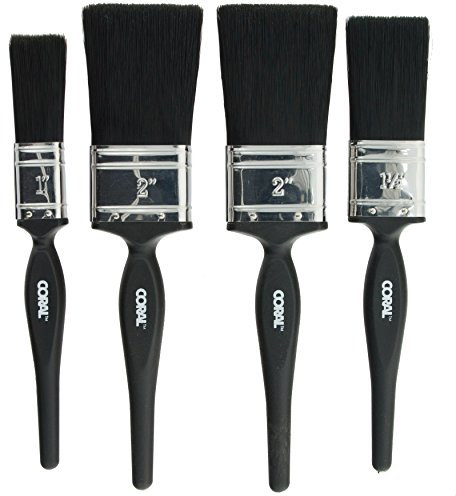 Coral 31588 Paint Brushes with a Tapered Filament, Set 4 pcs