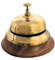 Timbre de Recepción Hotel Retro Latón 12 cm: Timbre de Mesa para Servicio, Llamadas al Camarero, Campanas de Recepción, Color Dorado