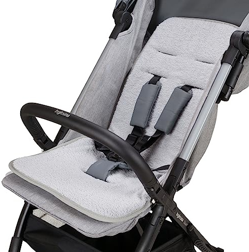 baby idea Babysanity® Morbido Riduttore Copri Passeggino Universale Materassino Neonato Soffice Imbottitura Rivestimento Spugna Di Cotone 100% con Bordatura - Made in Italy - (Grigio)