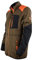 FORSBERG Strickjacke Forst Strickfleece mit Softshell Verstärkung rot neongelb gut sichtbar bequem robust hochwertig, Farbe:grün/orange, Größe:L