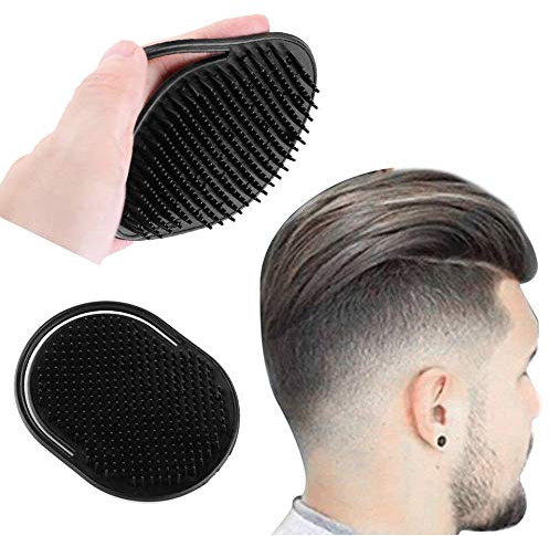 WARESHARK Brosse à cheveux douce pour homme - Portable - Masseur de cuir chevelu - Taille de la paume - Pour la maison, les voyages, le bureau
