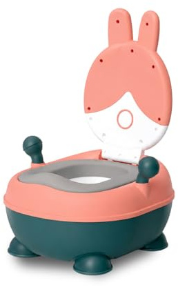 Orinal Bebe Entrenamiento 12-48 Meses Con Tapa Antideslizante Protector Salpicaduras Asas Seguridad Diseño Ergonómico Orinal Infantil Niños y Niñas PU PP Sin BPA Fácil Limpieza Rosa Azul