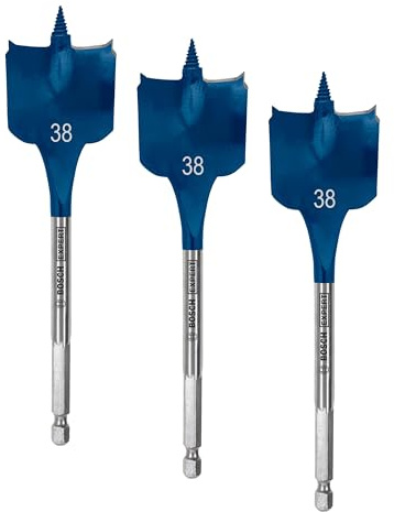 Bosch Professional 1x Expert SelfCut Speed Spade Drill Bit (for Softwood, Chipboard, Ø 38,00 mm, Length 152 mm, Accessories Rotary Impact Drill) (Pack of 3)