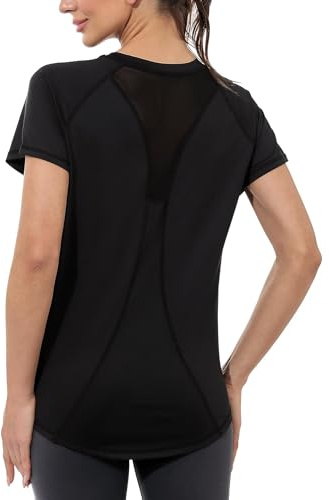 Gyabnw Sportshirt Damen Atmungsaktiv Sport Tshirt Fitness Funktionsshirt Locker Laufshirt Wandershirt Kurzarm Yoga Wandern
