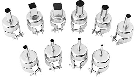 10Pcs Heat Gun Nozzles Heat Gun Nozzle Pump Type Set Kits for Pipe Nozzle, Tools Air Gun Nozzle for Piping Nozzle, SMD Soldering Station Heat Guns