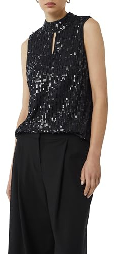 Comma Paillettentop mit Cut-Out