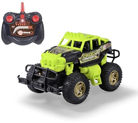 Dickie Toys - Croc Commander – fjärrstyrt RC-fordon (21 cm, skala: 1:18), offroad-bil med 2-kanals fjärrkontroll för barn från 3 år