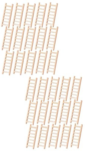 Alasum 30stücke Miniatur Holzleiter Für -Landschaft Dekoration Für Sandtisch Miniaturgärten Und Kreative Projekte