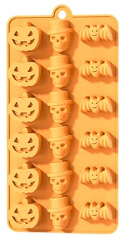 Moule à bonbons d'Halloween, moules de cuisson d'Halloween | Petits moules à chocolat - Moules à bonbons au chocolat d'halloween, citrouilles, fantômes, chauves-souris, moule en Silicone pour décorati