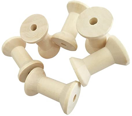 BELLIFFY 20stücke Mini Holzspulen Leere Fadenrollen Aus Naturholz Diy Garnhalter Zum Basteln Knotenfreie Spulenwickler Für Draht Band Nähgarn Und Handarbeitsprojekte