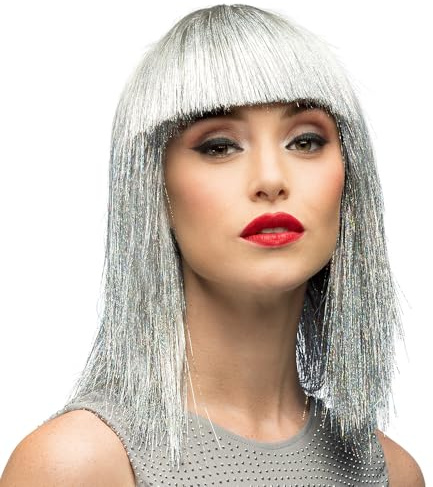 Boland - Perücke mit Glitter für Erwachsene, Frisur aus Kunsthaar für Mottoparty oder Karneval, Zubehör für Faschingskostüme