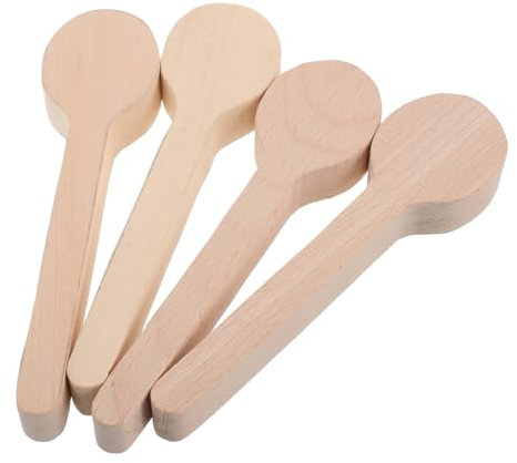 Homoyoyo 4stücke Unfertige Holzlöffel Rohlinge Zum Schnitzen Aus Buchenholz Und Lindenholz Holzlöffel Schnitzwerkzeug Für Kreative Koch Und Bastelprojekte