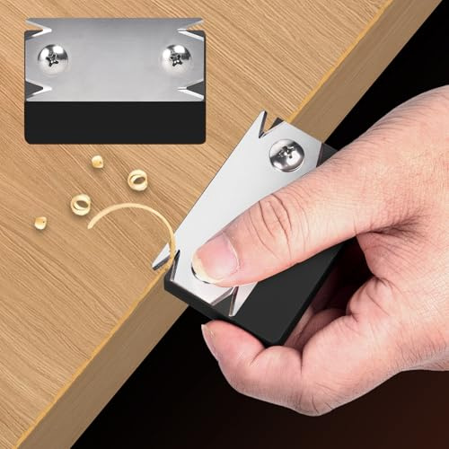 Furnierkantenschneider, Tragbar Manueller Kantenanleimschneider, Kantenschneider, Holzbearbeitung Handhobel Trimmer Einhandhobel für Holz PVC ABS Kantenschneider Entgratwerkzeug Schwarz