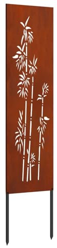 vidaXL Garten Sichtschutz-Leinwand Rostig 32 x 140 cm Wetterfeststahl, Garten und Terrasse, Rechteckig, Moderner Sichtschutz, Dekorative Einlagen, Außenscreen, Patio Akzent, Funktionale Trennwand
