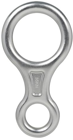 YROHGKPN Robustes 35-KN Abseilgerät in Form Einer 8 für Klettern und Abseilen, technische Seilarbeiten, Aluminiumausrüstung, Outdoor Kletterausrüstung, Outdoor Freizeitausrüstung