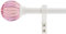 Decopolitan Juego de barras de cortina de bola acanalada de 5/8 pulgadas, 26 a 48 pulgadas, rosa