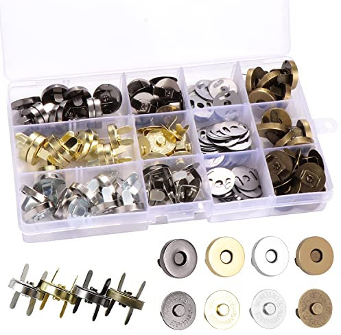 40 Stück Magnetische Knöpfe 18mm Magnetknöpfe Magnetverschluss Magnetische Druckknöpf für DIY Tasche Mäntel Jacken Windbreaker Geldtasche Rucksack