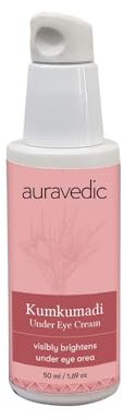 Auravedic Kumkumadi Under Eye Cream For Dark Circles For Women Men With Kumkumadi Tailam, 50ml
