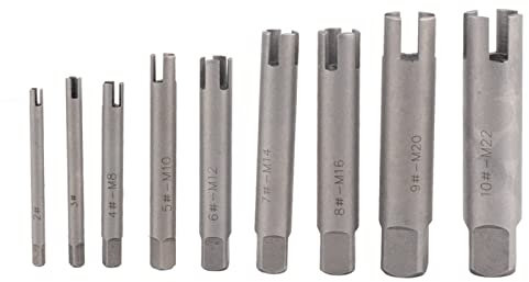 Ensemble d'extracteur de vis, ensemble d'extracteur de robinet, extracteur de vis, extracteur de tarauds à tête cassée, ensemble d'extracteur de taraud à vis dénudée, ensemble (9PCS)