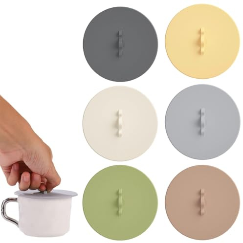 WeddHuis 6 Pezzi Coperchi Silicone per Bicchieri e Tazze Riutilizzabili Copertura per Bicchieri come Protezione dagli Insetti per Tazze Bicchieri Boccali di Birra 10cm