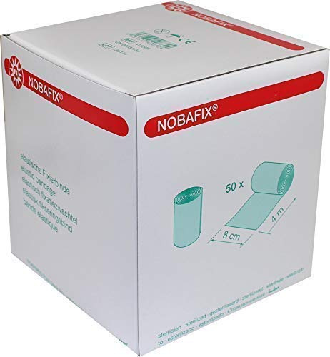 600 Stück (12 x 50) Nobafix Mullbinden elastische Fixierbinden von Nobamed(8 cm x 4 m)