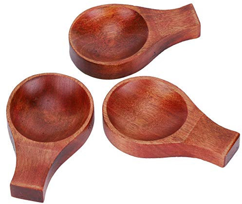 5Pcs Cooking Dish Serving Dip Tapas Bowl,Dip Mini Appetiser Dishes Wooden Sauce Dishes with Chopstick Holder,Jam Bowl Mini Serving,Sushi Soy Dipping for Kictchen, Resturant