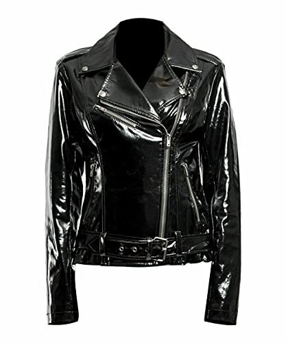 Herren Motorradbekleidung Motorrad Schwarz PU-Leder PVC Gr. M, Schwarz - Kunstleder