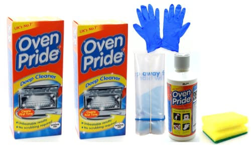 2 Packs of Oven Cleaner- 2X 500 ML Bottle - Bags for Cleaning Oven Racks, Gloves and Instructions Included - Complete Oven Cleaning Kit with Degreaser Sponge