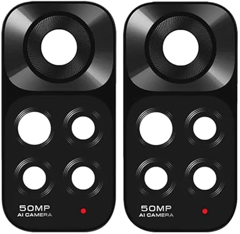 per Xiaomi Redmi Note 11 Posteriore Fotocamera Posteriore Vetro di Ricambio per Redmi Note 11 Obiettivo della Macchina Fotografica con Kit di Riparazione Strumento Professionale (Nero 2 Pack)