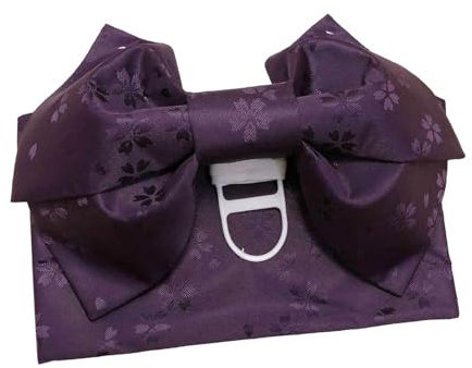 Harilla Japanischer Kimono-Obi-Gürtel, Kummerbund, Schärpe, Schleife, Bund, leicht, traditionell, tragbar, einfach anzuziehen, für Damen, klassischer Gürtel, lila