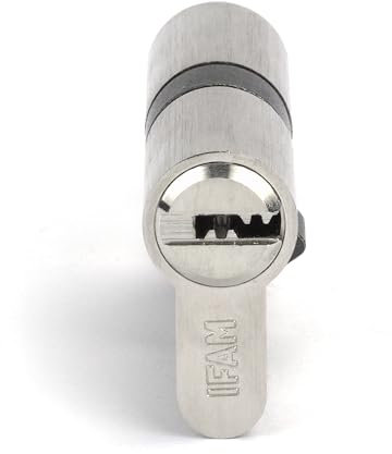 IFAM Cilindro Puertas Start-R, 30x30mm, Leva 15mm, Bombín Cerradura de Seguridad con 6 Pitones de Acero, Incluye 5 Llaves Reversibles, Sistema Antiganzúa y Antitaladro, Perfil Europeo, Acabado Níquel