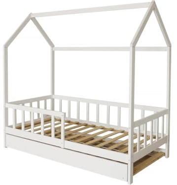 Habitat et Jardin Cama cabaña Infantil Paloma con cajón - 90 x 190 cm - Blanco