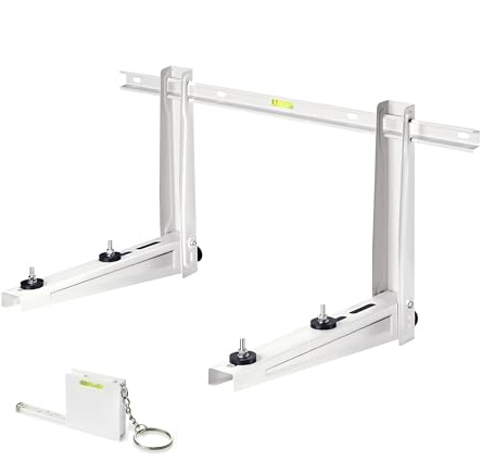 Wandhalterung für Klimaanlage MS230 Wandkonsole für Klimageräte | für Split Klimageräte und Wärmepumpe | mit Maßband und Wasserwaage Länge 420 mm